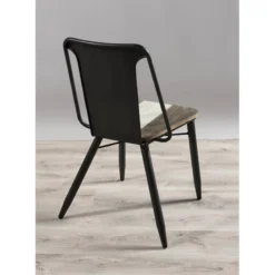 Lot De 2 Chaises En Acacia Et Acier Noir 11 Lot De 2 Chaises En Acacia Et Acier Noir -WOOOD Soldes f19d1ac5522044849ab057db605d5010