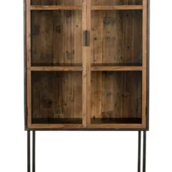 Vitrine 2 Portes En Bois Recyclé