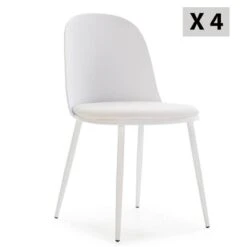 Lot De 4 Chaises Kana Blanches