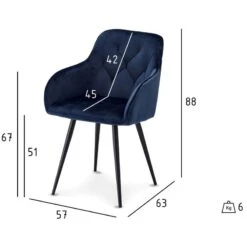 Chaises à Accoudoirs Nadja Bleu Lot De 2 -WOOOD Soldes fa3fb399c8284791ab50ecd8e4cece0c