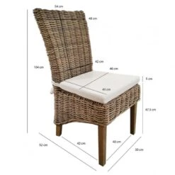 2 Chaises Kubu Naturel Tressé BORA BORA -WOOOD Soldes faf02477db1c457880fb816554190cb8