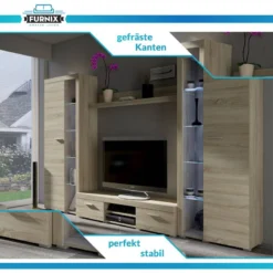 FURNIX Ensemble Meubles Rivay XL + LED 9 FURNIX Ensemble Meubles Rivay XL + LED -WOOOD Soldes ff75b84d12844b9cb00dafa4641f5a5e
