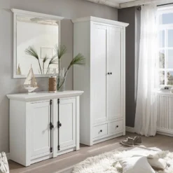 Armoire De Vestibule Geestland -WOOOD Soldes garderobenschrank geestland pinie weiss dekor 4486384