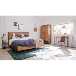 Armoire Manchester II 19 Armoire Manchester II -WOOOD Soldes garderobenschrank manchester akazie teilmassiv akazie akazie anthrazit 110 cm 2 tuerig 4874972