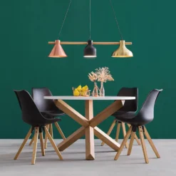 Table Avia 12 Table Avia -WOOOD Soldes pendelleuchte lavaca eisen buche massiv 3 flammig 4278056