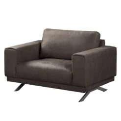 Fauteuil Ramilia -WOOOD Soldes polstergarnitur ramilia 3 2 1 antiklederlook braungrau 4882284