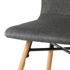 Chaises Capitonnées Daleras -WOOOD Soldes polsterstuhl daleras 2er set webstoff buche massiv dunkelgrau 4847932