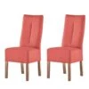 Chaises Capitonnées Funny II (lot De 2) -WOOOD Soldes polsterstuhl funny ii 2er set kunstleder rot eiche 4401016