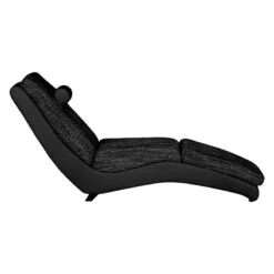 Chaise Longue De Relaxation Carson -WOOOD Soldes relaxliege carson kunstleder strukturstoff schwarz 459509