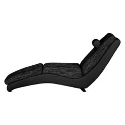 Chaise Longue De Relaxation Carson -WOOOD Soldes relaxliege carson kunstleder strukturstoff schwarz 459510
