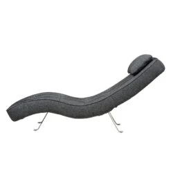 Fauteuil De Relaxation Long Island Tissu -WOOOD Soldes relaxliege long island webstoff stoff parsa grau schwarz 3940932