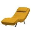 Fauteuil De Relaxation Long Island Tissu -WOOOD Soldes relaxliege long island webstoff stoff zahira senfgelb 3940944