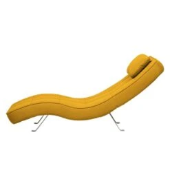 Fauteuil De Relaxation Long Island Tissu -WOOOD Soldes relaxliege long island webstoff stoff zahira senfgelb 3940960
