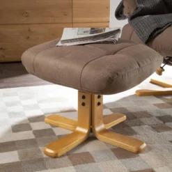 Fauteuil De Relaxation Bordeaux -WOOOD Soldes relaxsessel lacanau mit hocker microfaser braun 3320969