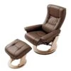 Fauteuil De Relaxation Odenwald -WOOOD Soldes relaxsessel odenwald mit hocker echtleder braun 3710889