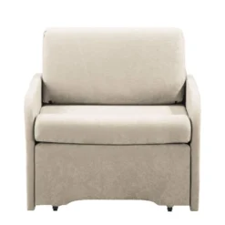 Fauteuil Convertible Disley -WOOOD Soldes schlafsessel disley webstoff creme schmale armlehne 5103140