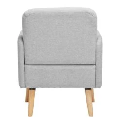 Fauteuil Athie -WOOOD Soldes sessel athie webstoff hellgrau 4602804