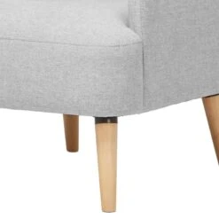 Fauteuil Athie -WOOOD Soldes sessel athie webstoff hellgrau 4602816