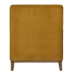 Fauteuil Blomma 12 Fauteuil Blomma -WOOOD Soldes sessel blomma samtstoff senfgelb nussbaum 3670853