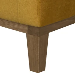 Fauteuil Blomma 15 Fauteuil Blomma -WOOOD Soldes sessel blomma samtstoff senfgelb nussbaum 3670865