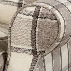 Fauteuil à Oreilles Colmar XL -WOOOD Soldes sessel corteen webstoff braun beige 4283704