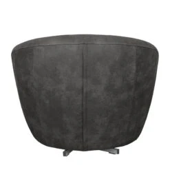 Fauteuil Marvin -WOOOD Soldes sessel duhnen antiklederlook dunkelgrau 4107524