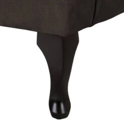 Fauteuil à Oreilles Miscol -WOOOD Soldes sessel miscol antiklederlook mit hocker braungrau 4886408