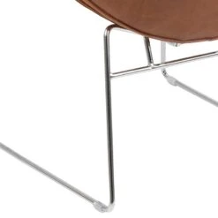 Fauteuil Montola Imitation Cuir -WOOOD Soldes sessel montola kunstleder cognac chrom 5087464