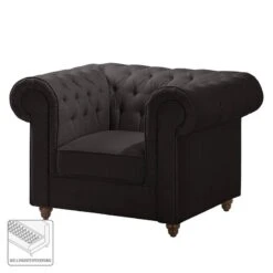 Fauteuil Chesterfield Pintano -WOOOD Soldes sessel pintano webstoff anthrazit 4897684