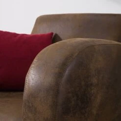 Fauteuil Tullow -WOOOD Soldes sessel tullow antiklederoptik braun 4972128