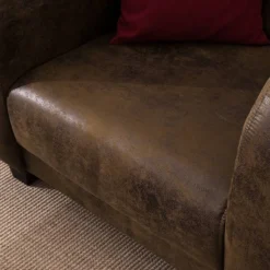 Fauteuil Tullow -WOOOD Soldes sessel tullow antiklederoptik braun 4972132