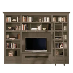 Ensemble TV Azjana I -WOOOD Soldes tv wand azjana i pinie teilmassiv granit mit leiter 3391505