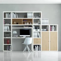 Ensemble Mural Emporior I -WOOOD Soldes wohnkombination emporior i eiche dekor weiss 1554754