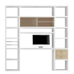 Ensemble Mural Emporior II -WOOOD Soldes wohnkombination emporior ii eiche dekor weiss 1554858