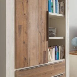 Ensemble Mural Doral (3 éléments) -WOOOD Soldes wohnwand doral 3 teilig akazie teilmassiv weiss akazie 3588897