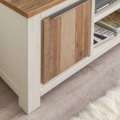 Ensemble Mural Doral (3 éléments) -WOOOD Soldes wohnwand doral 3 teilig akazie teilmassiv weiss akazie 3588901