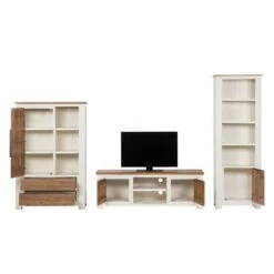 Ensemble Mural Doral (3 éléments) -WOOOD Soldes wohnwand doral 3 teilig akazie teilmassiv weiss akazie 3600893