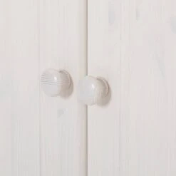 Meuble TV Lillehammer III -WOOOD Soldes wohnwand lillehammer iii 3 teilig kiefer massiv weiss 1655270