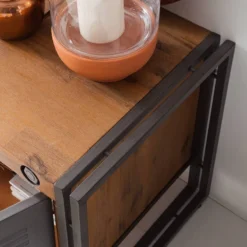 Buffet Manchester II -WOOOD Soldes wohnwand manchester i 3 teilig akazie teilmassiv metall akazie anthrazit 4874592