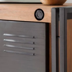 Buffet Manchester II -WOOOD Soldes wohnwand manchester i 3 teilig akazie teilmassiv metall akazie anthrazit 4874600