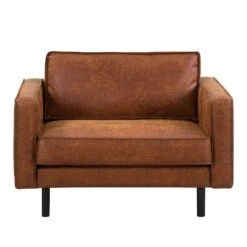 Fauteuil XL FORT DODGE -WOOOD Soldes xl sessel fort dodge antiklederlook cognac 4670048